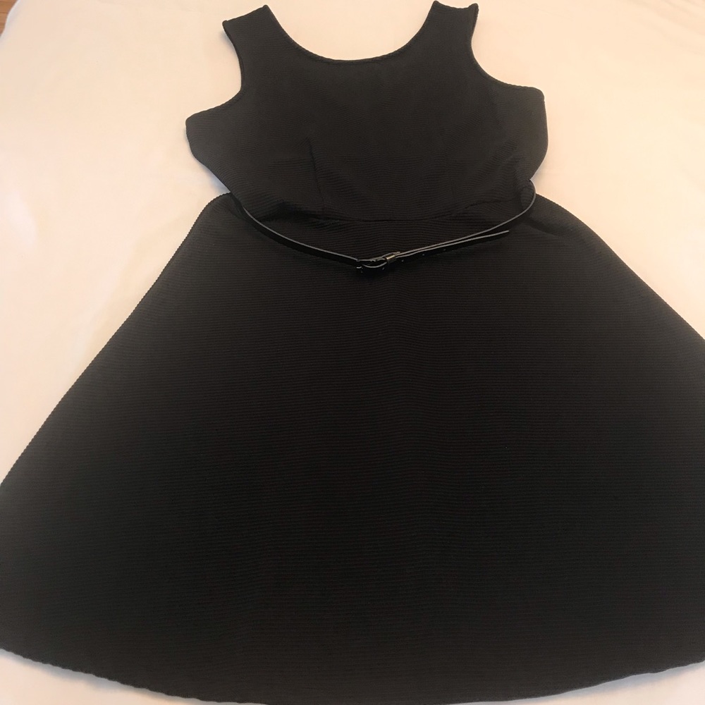 Black ribbed sleeveless dress, Size Large or 12-14, George, Women’s goth